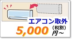 エアコン取り外し